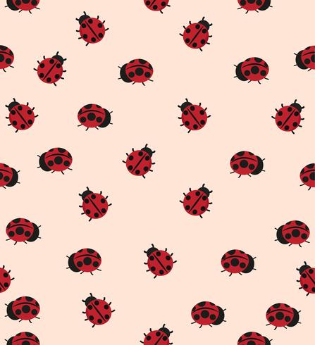 motif coccinelle rouge vecteur