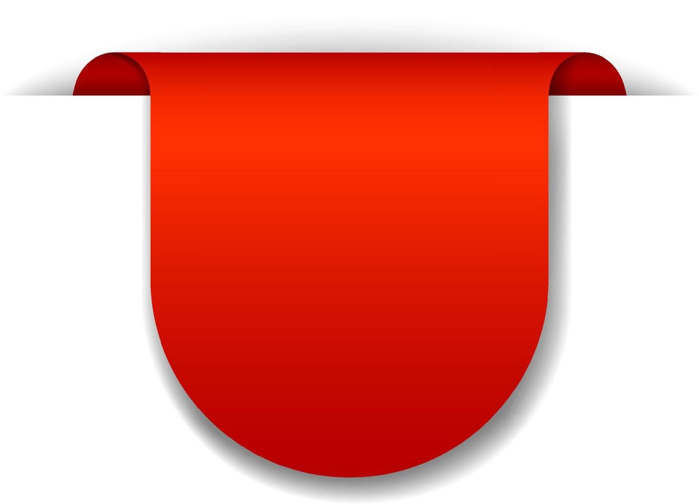 conception de bannière rouge sur fond blanc vecteur