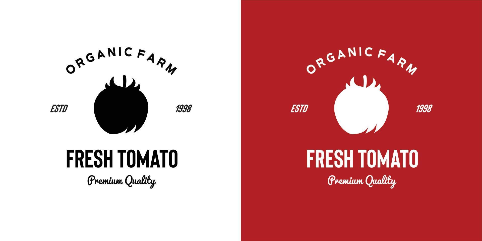 illustration graphique vectoriel de silhouette tomate fraîche de la ferme biologique fraîche meilleure qualité bonne pour le logo vintage tomate au marché, vente au détail, épicerie