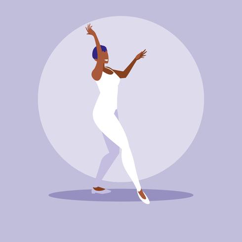 femme noire dansant vecteur