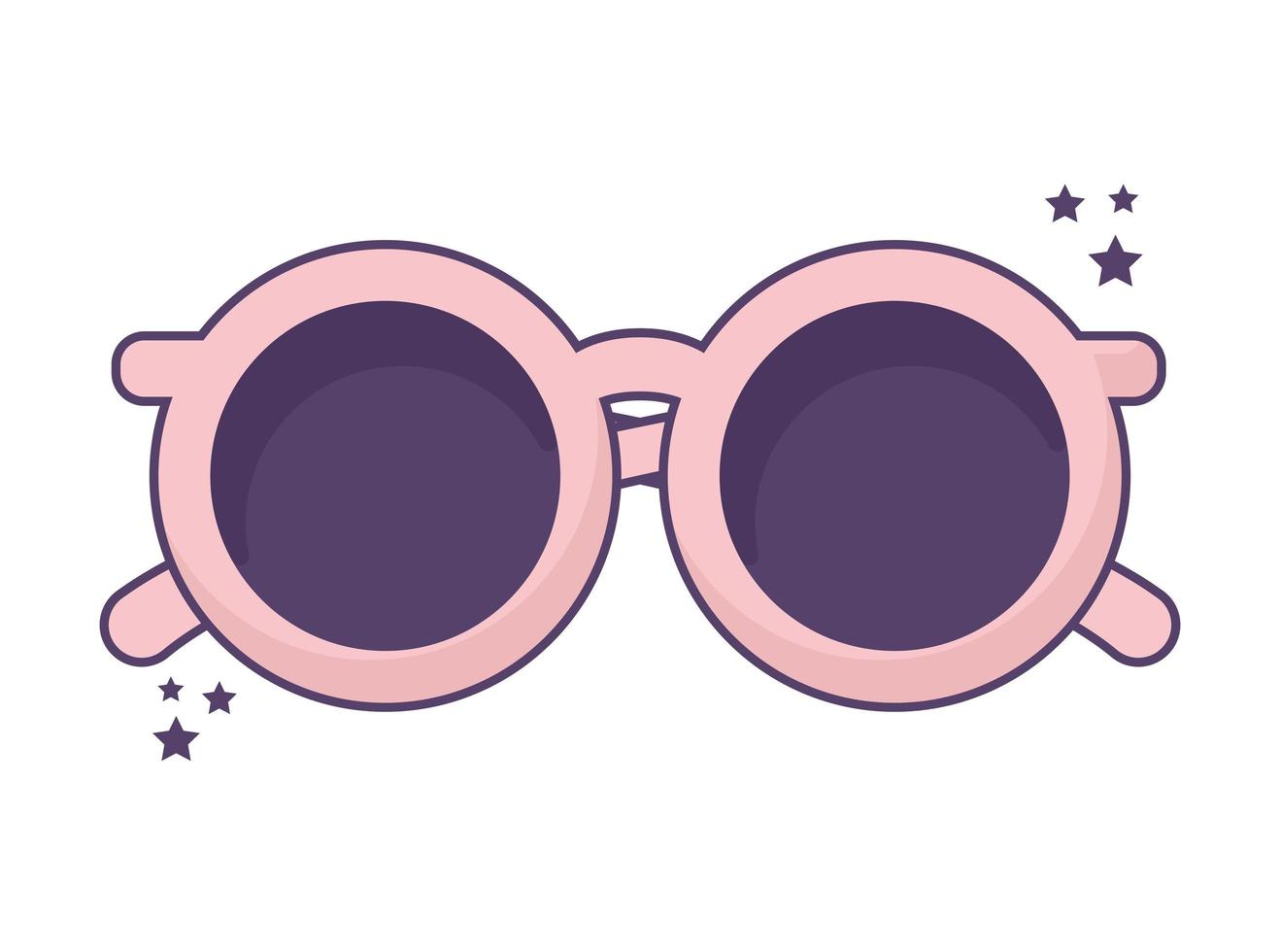 icône de lunettes de soleil roses vecteur