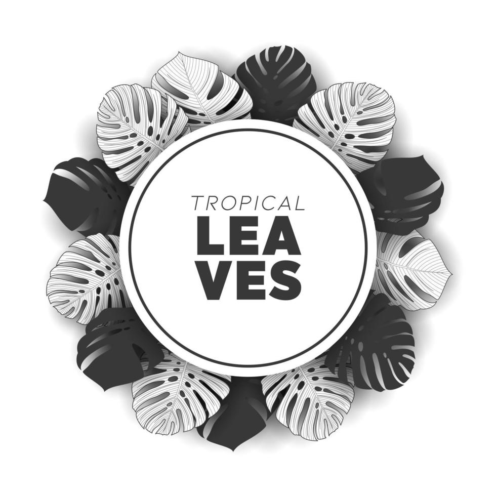 fond de feuilles d'été tropical avec des plantes de la jungle vecteur