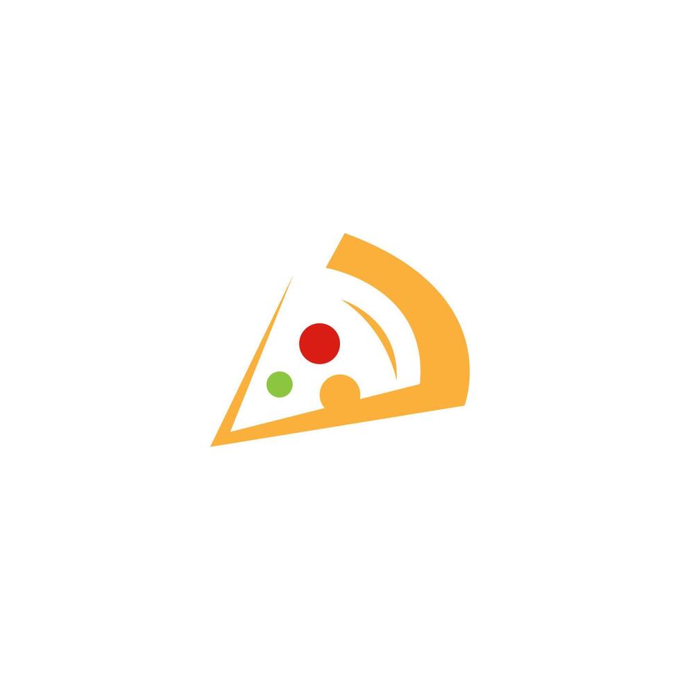 modèle vectoriel de conception de logo d'icône de pizza