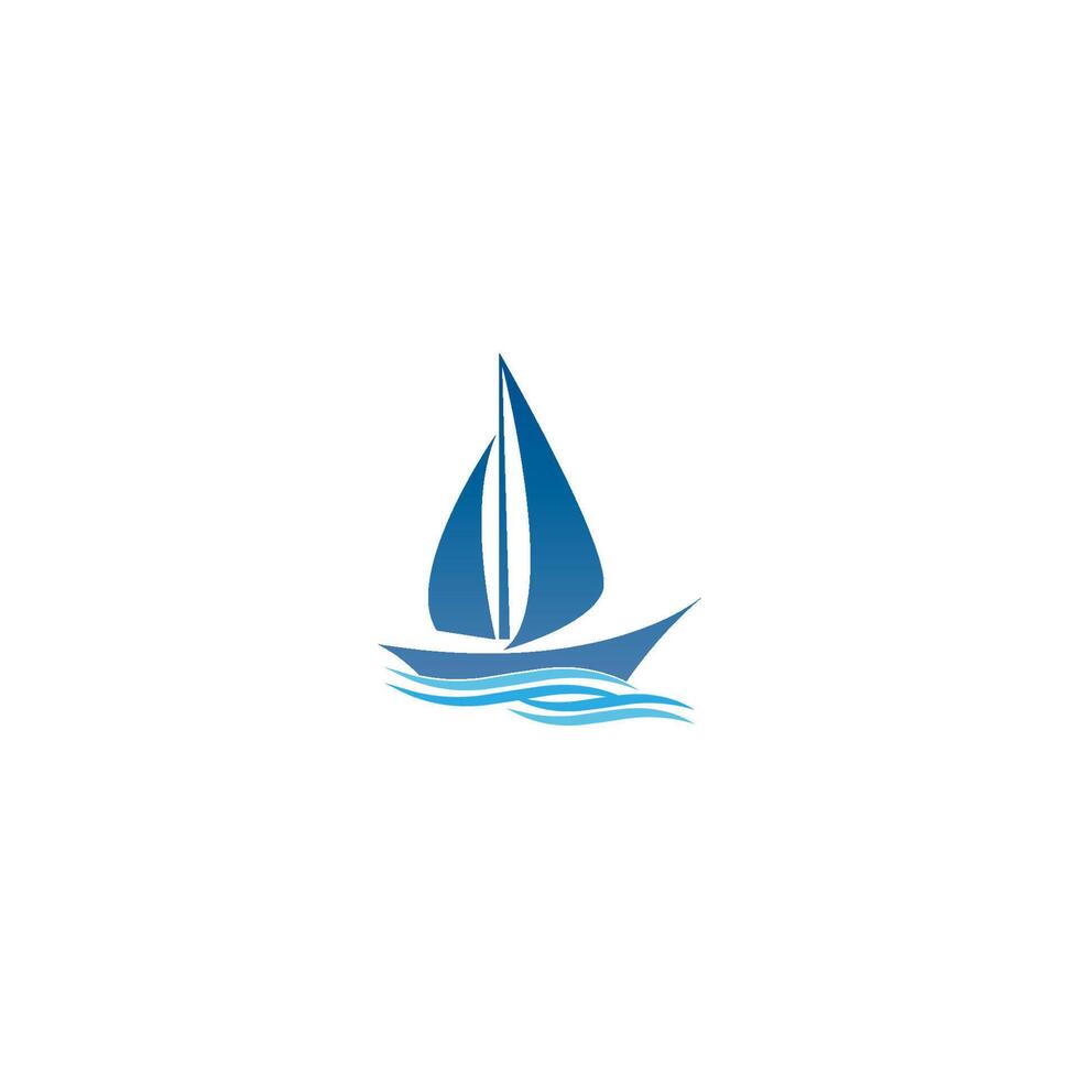 illustration vectorielle de conception d'icône de logo de voilier vecteur