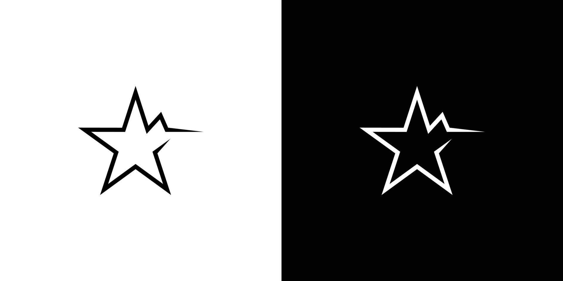 création unique et attrayante du logo étoile initial de la lettre m vecteur