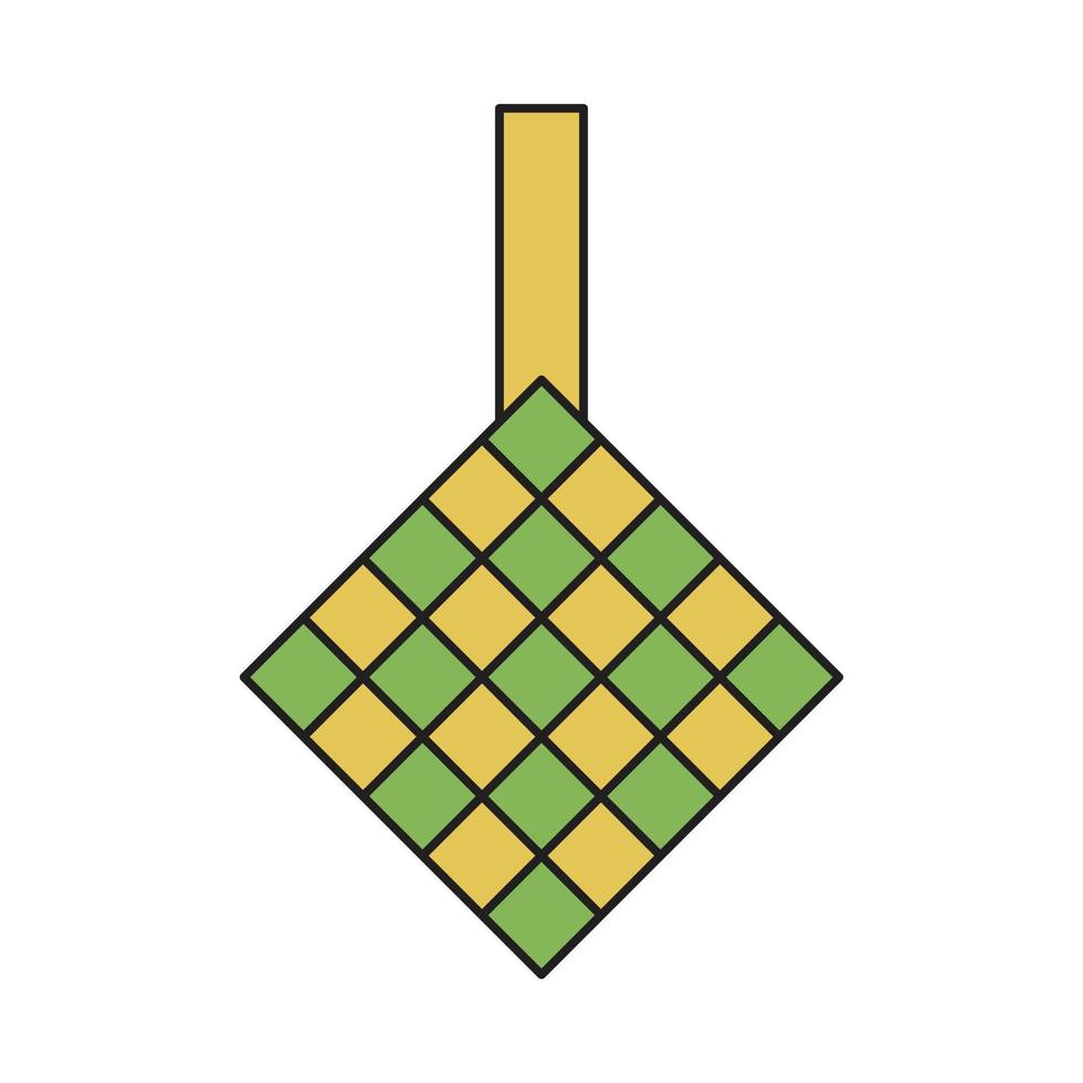 icône ketupat pour site Web, symbole de présentation modifiable vecteur