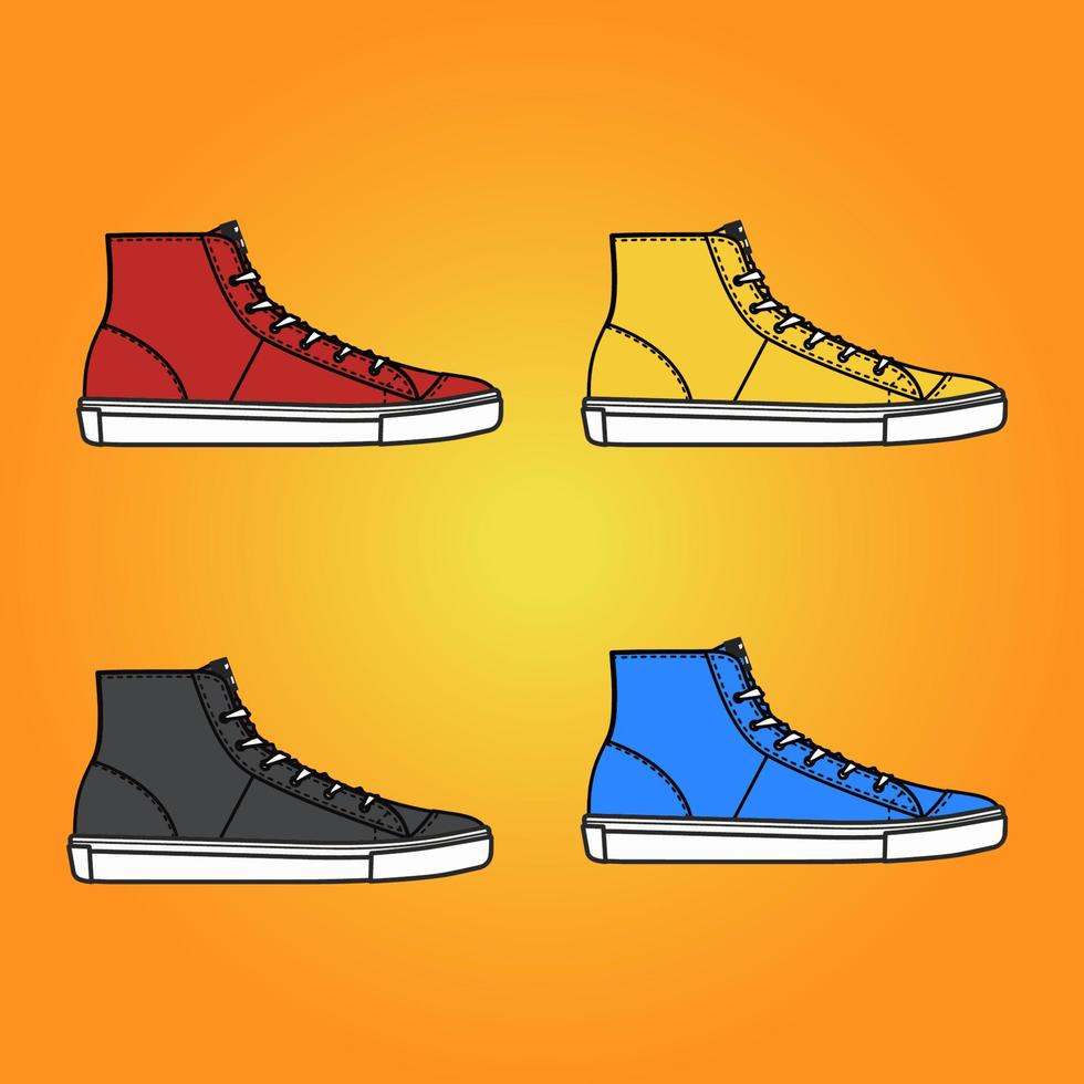 les baskets sont des chaussures décontractées, illustration vectorielle eps.10 vecteur