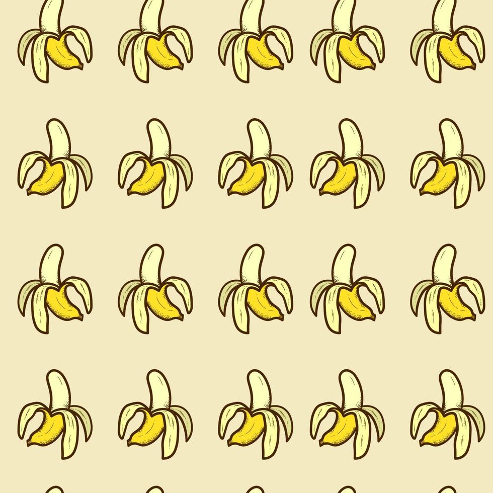 modèle sans couture de bananes, dessinés à la main. illustration vectorielle eps.10 vecteur