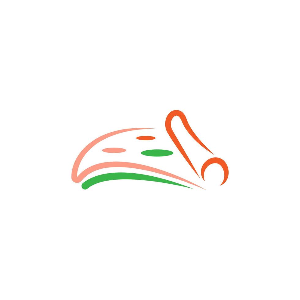modèle vectoriel de conception de logo d'icône de pizza