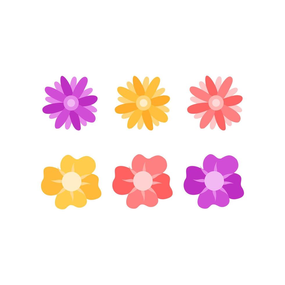 illustration vectorielle de belle fleur colorée. élément de décoration de fleur mignon coloré adapté à l'arrière-plan du motif, à la bannière décorative, etc. vecteur