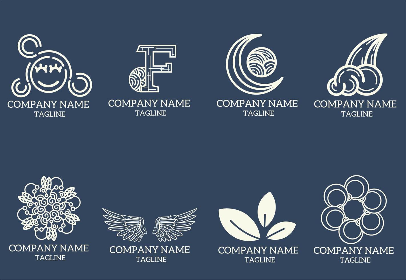 conception de vecteur de logo d'insigne d'élément abstrait pour l'entreprise