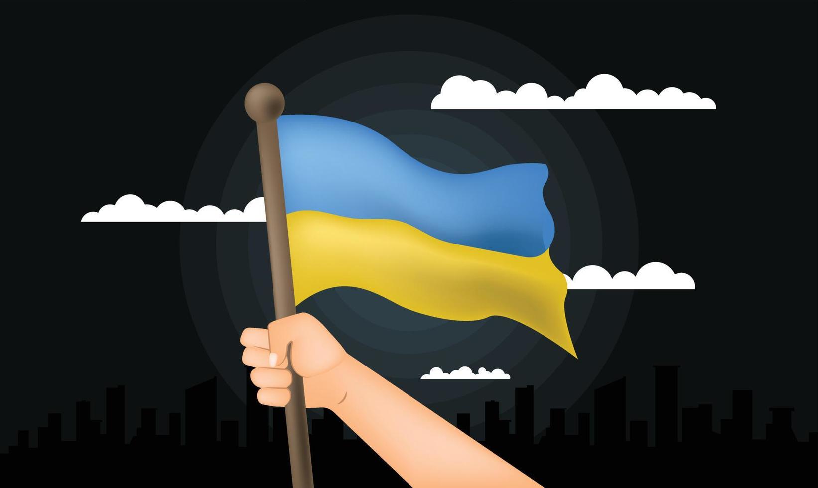 troisième guerre mondiale ukraine russie conflit paix drapeau nation vecteur ukrainerussie guerre logo ukrainien