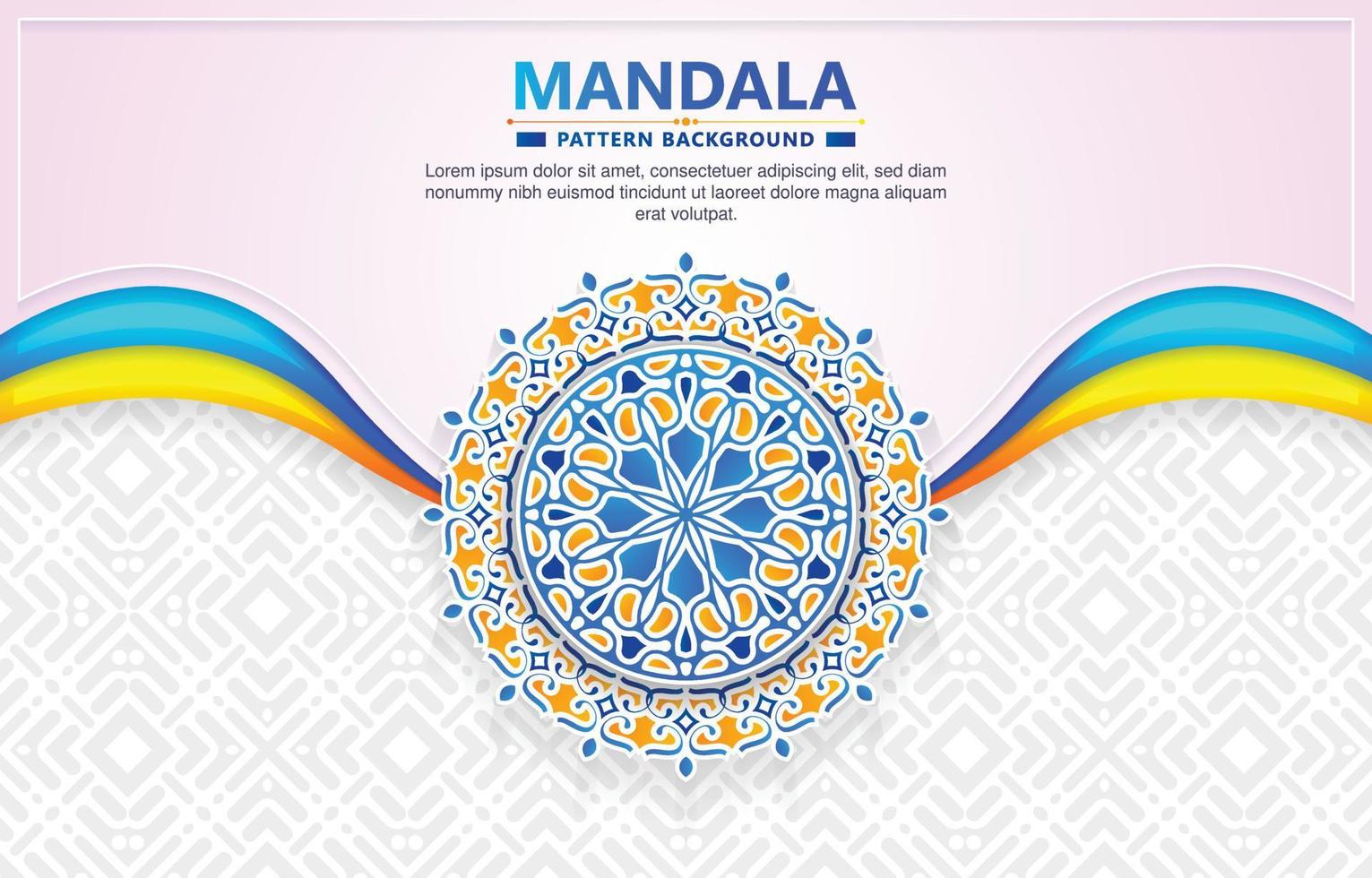 fond de mandala décoratif coloré vecteur