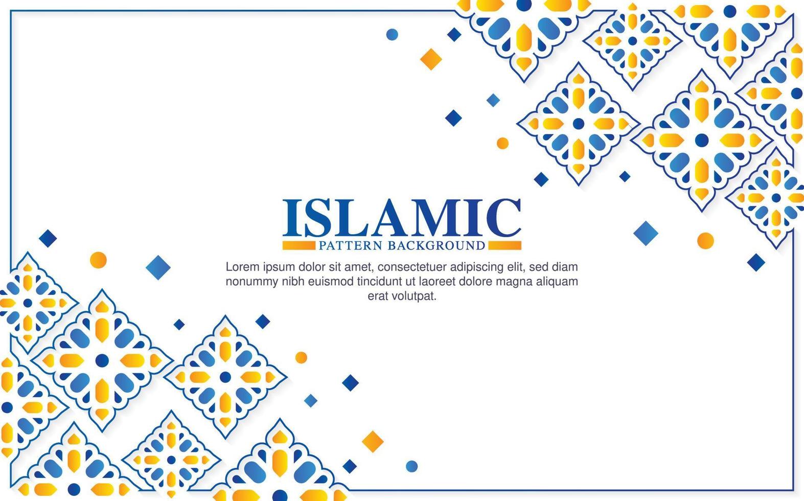 fond de motif arabe islamique coloré vecteur