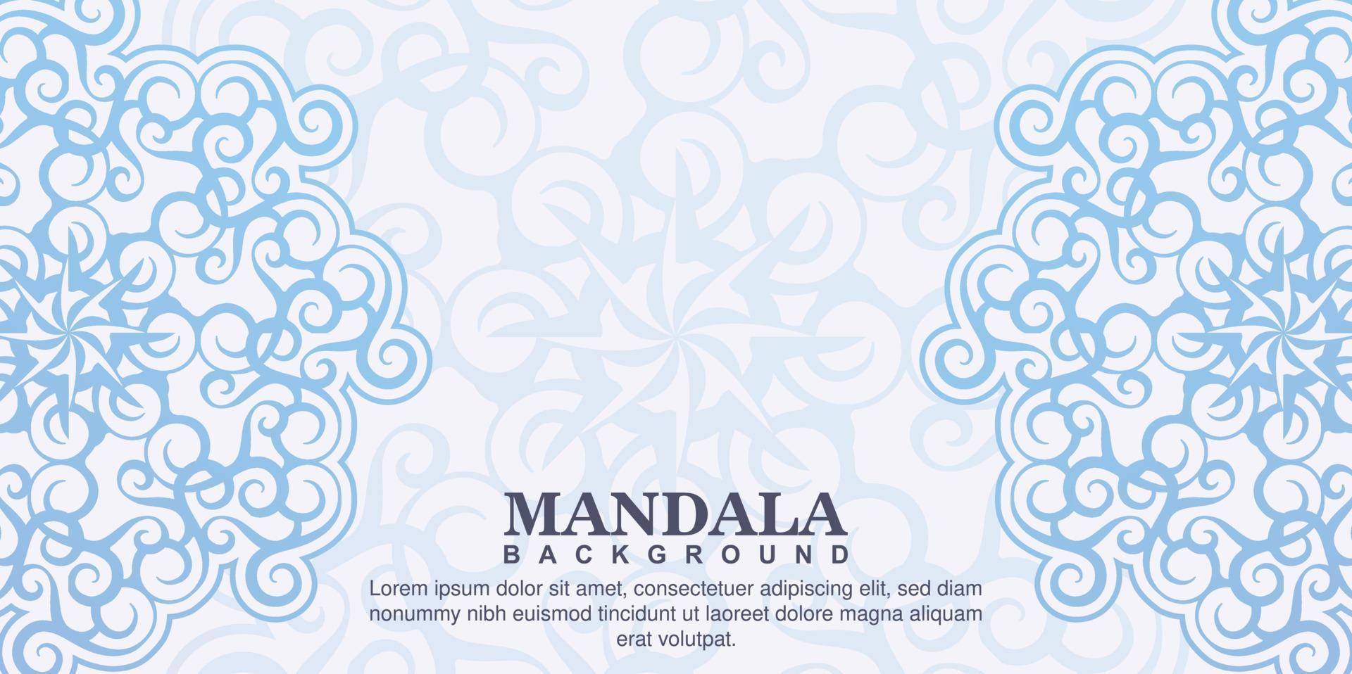 concept de fond de mandala dégradé bleu vecteur