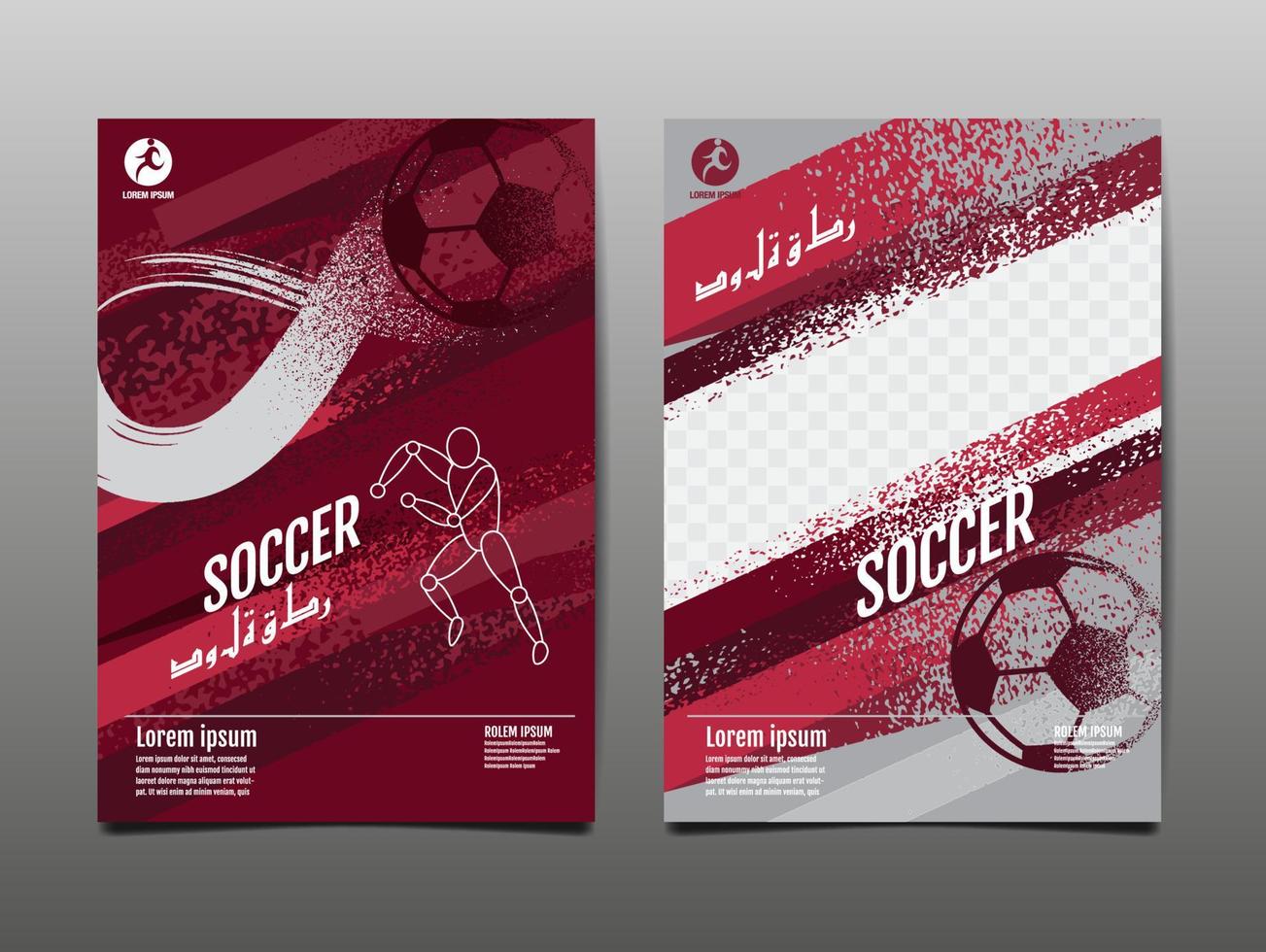 conception de mise en page de football, football, illustration de fond. vecteur