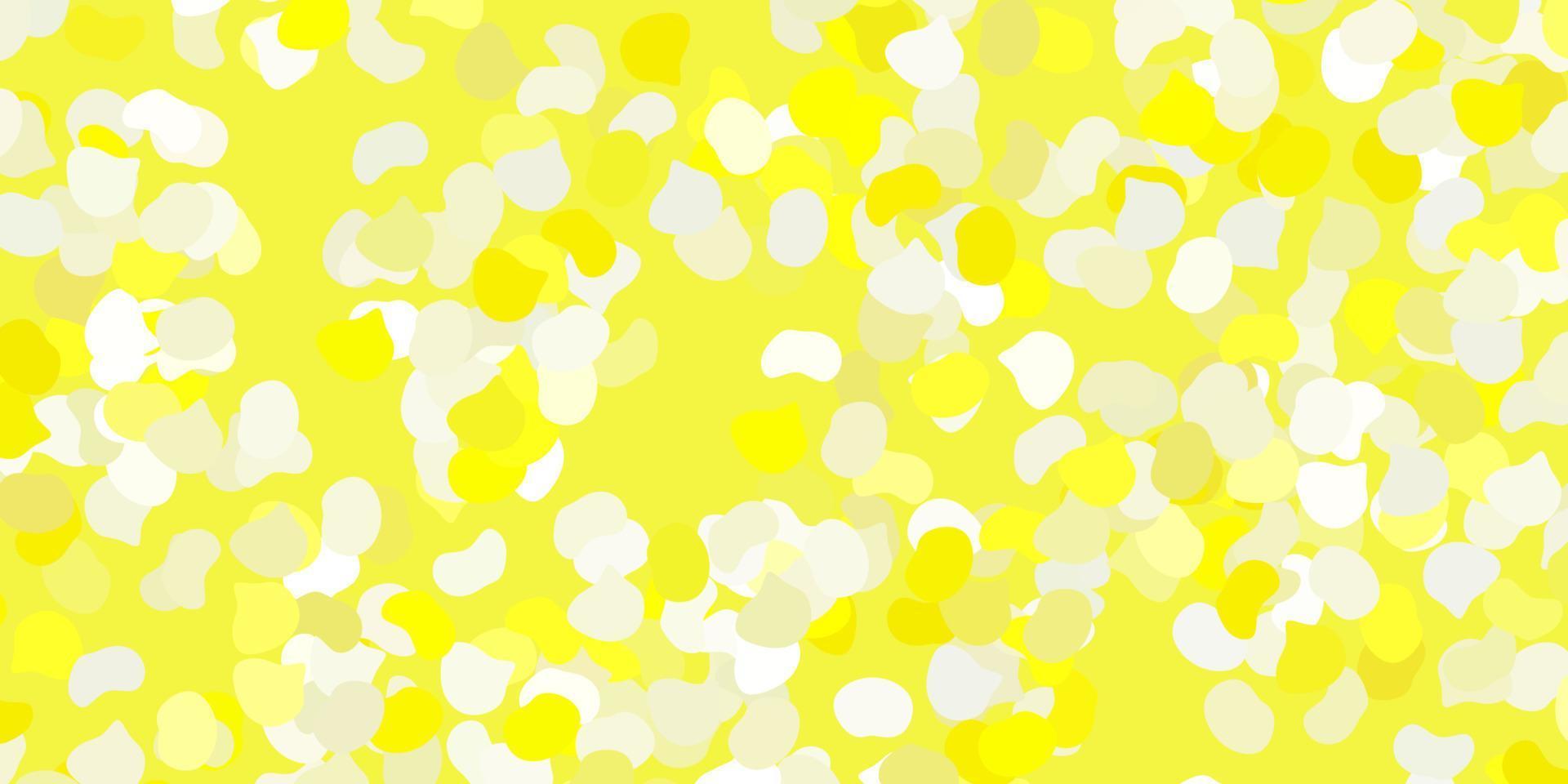 modèle vectoriel jaune clair avec des formes abstraites.