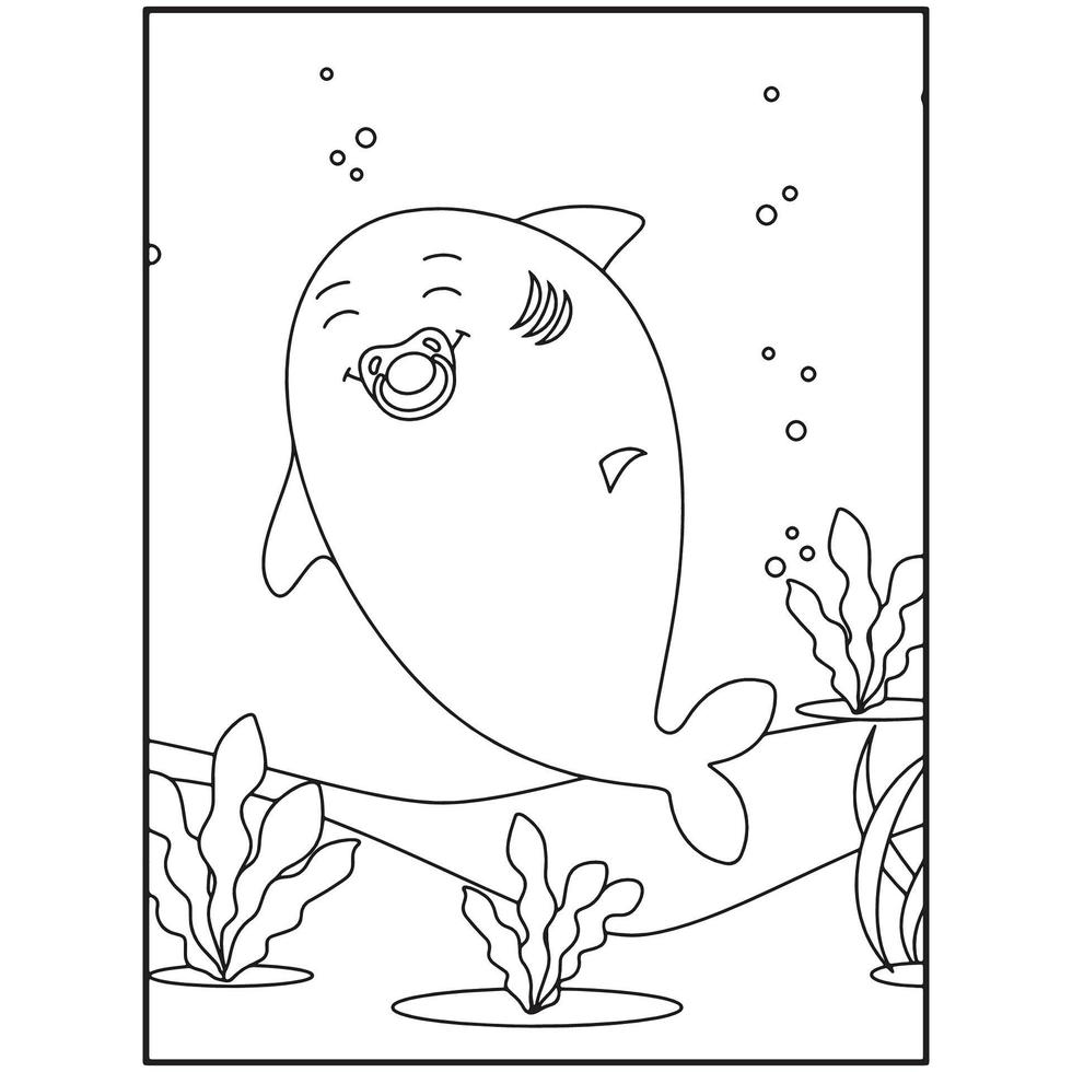 coloriages de requins pour les enfants imprimables vecteur