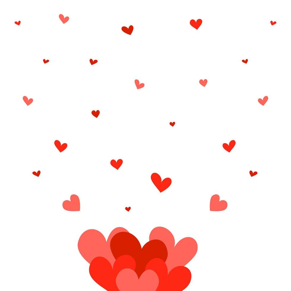 fond numérique de coeurs de la saint-valentin pour le site Web, la conception de flyers, la bannière. amour. illustration vectorielle dans un style plat. vecteur