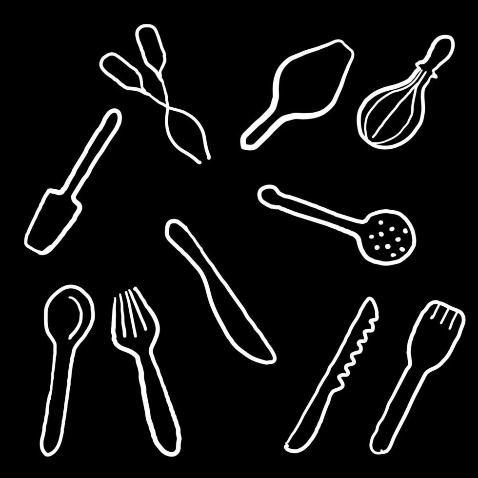 équipement de cuisine, conception d'art en ligne d'illustration vecteur