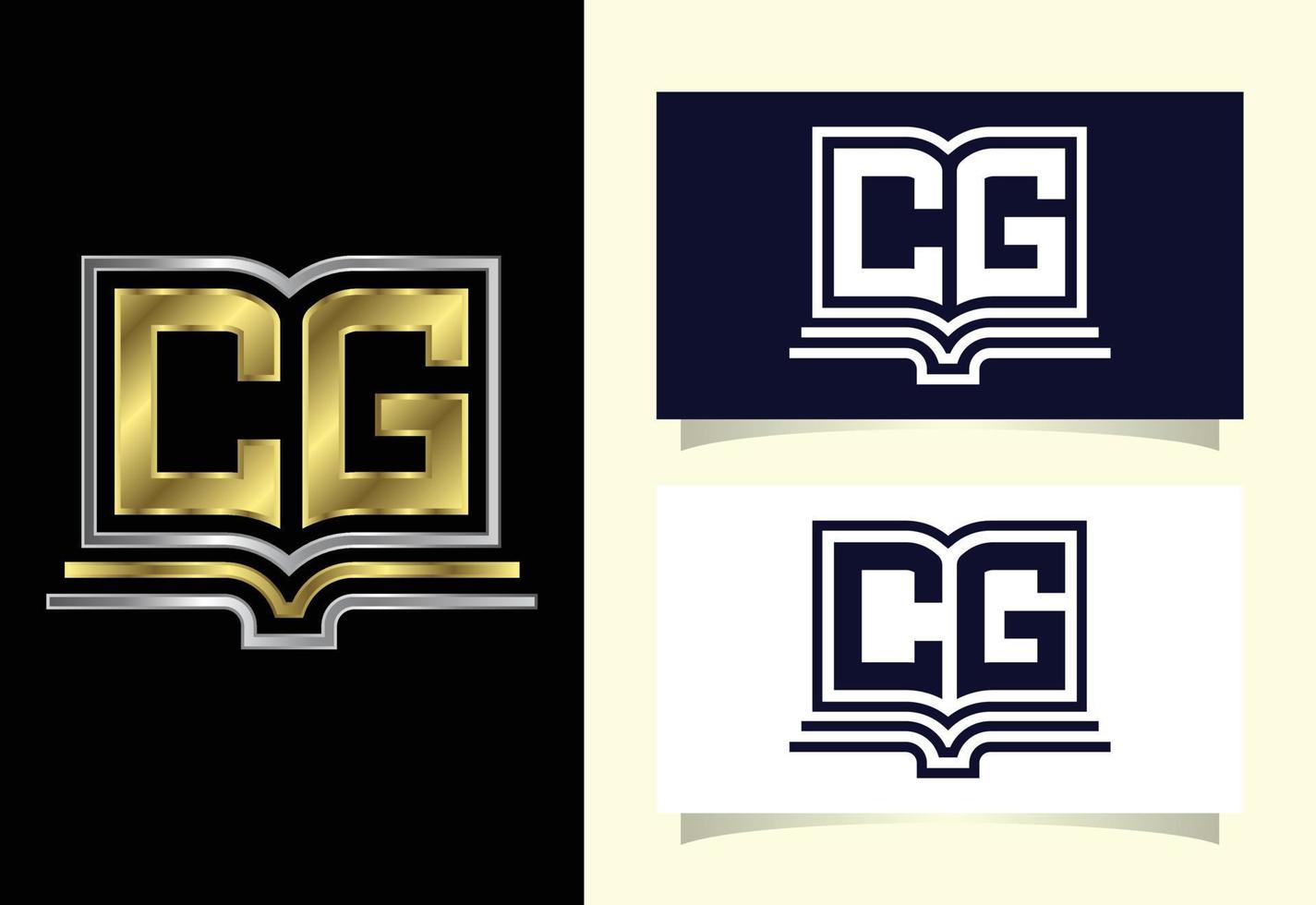 lettre initiale vecteur de conception de logo cg. symbole de l'alphabet graphique pour l'identité de l'entreprise