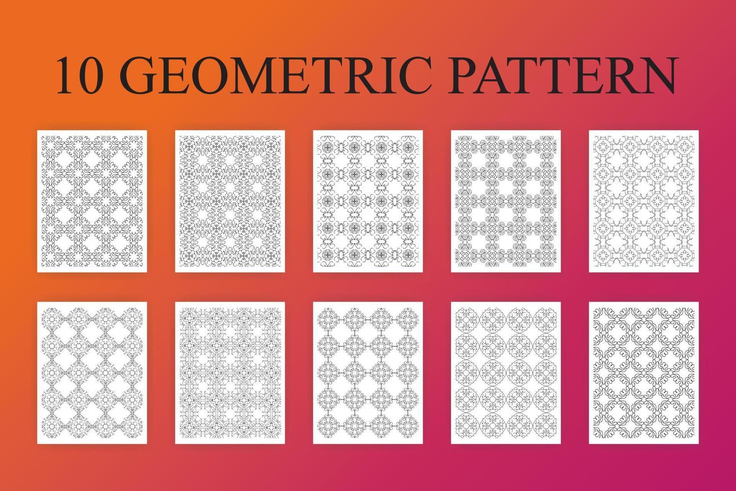 pages de motifs géométriques vecteur