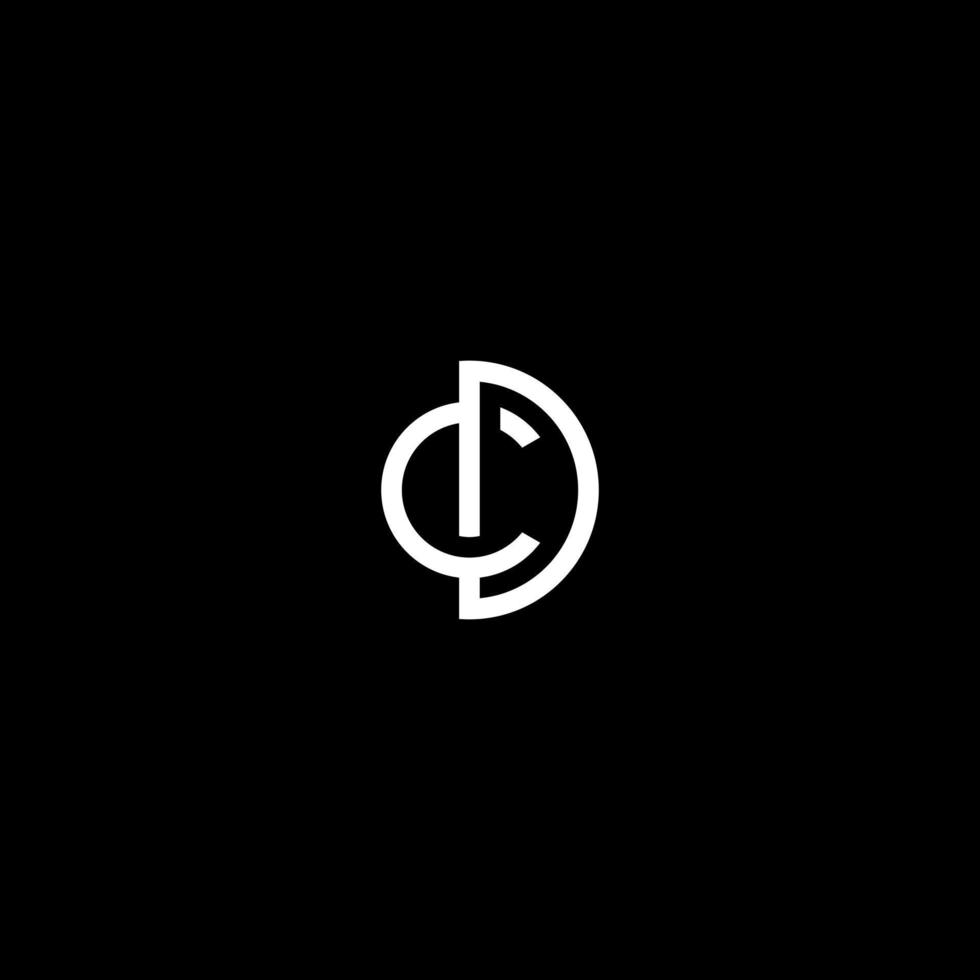 cd dc lettre initiale logo vecteur icône illustration