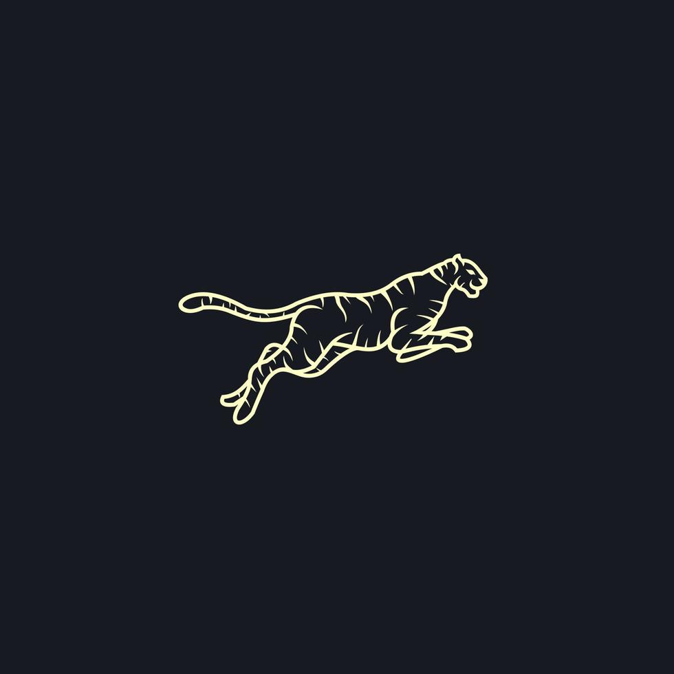 tigre logo vecteur icône ligne illustration
