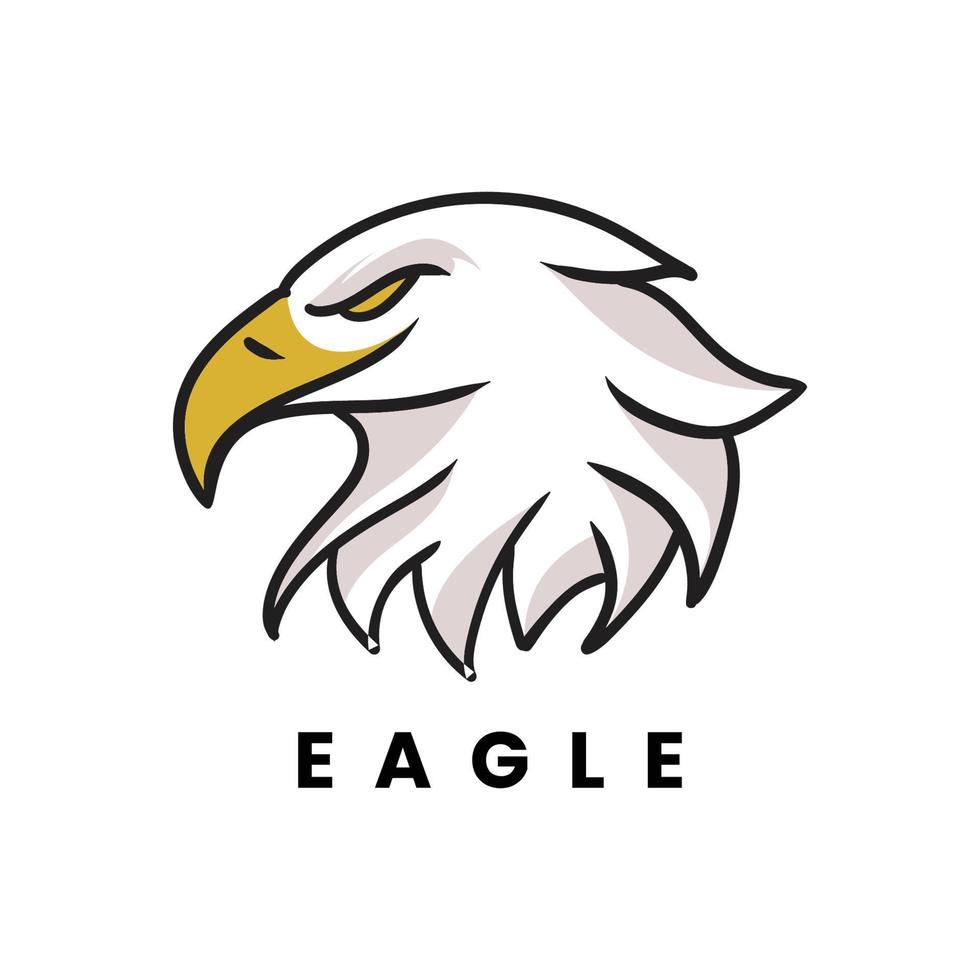 logo tête d'aigle pour logo de jeu ou vecteur premium esport