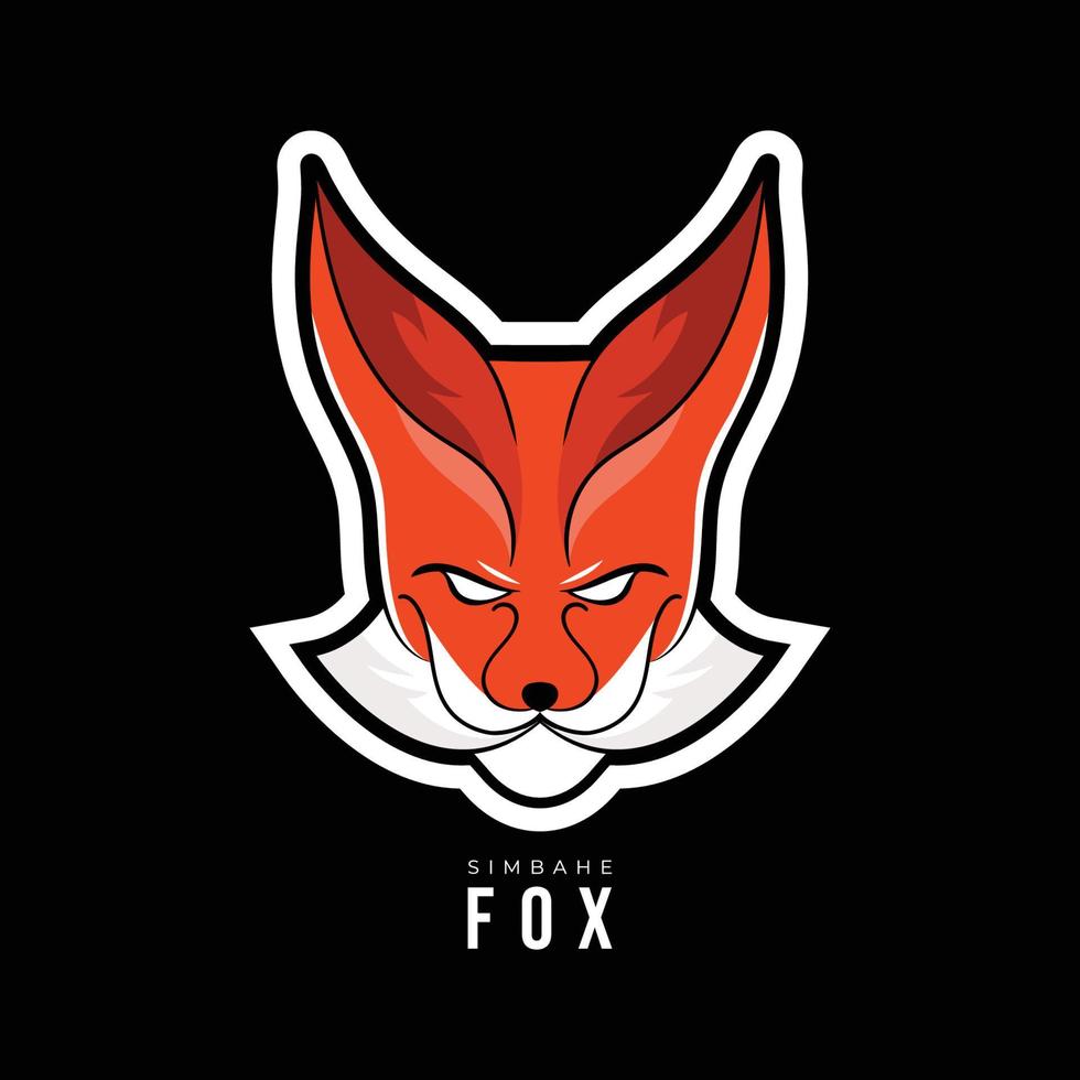 le logo tête de renard est parfait pour les équipes esports vecteur premium