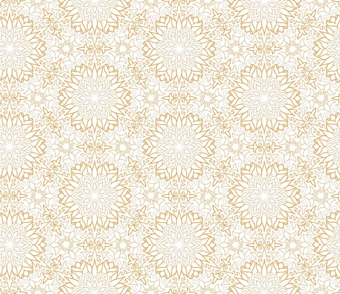 motif fractal abstrait sans soudure. ornement de ligne arabe avec des formes de mandala floral étoile. vecteur