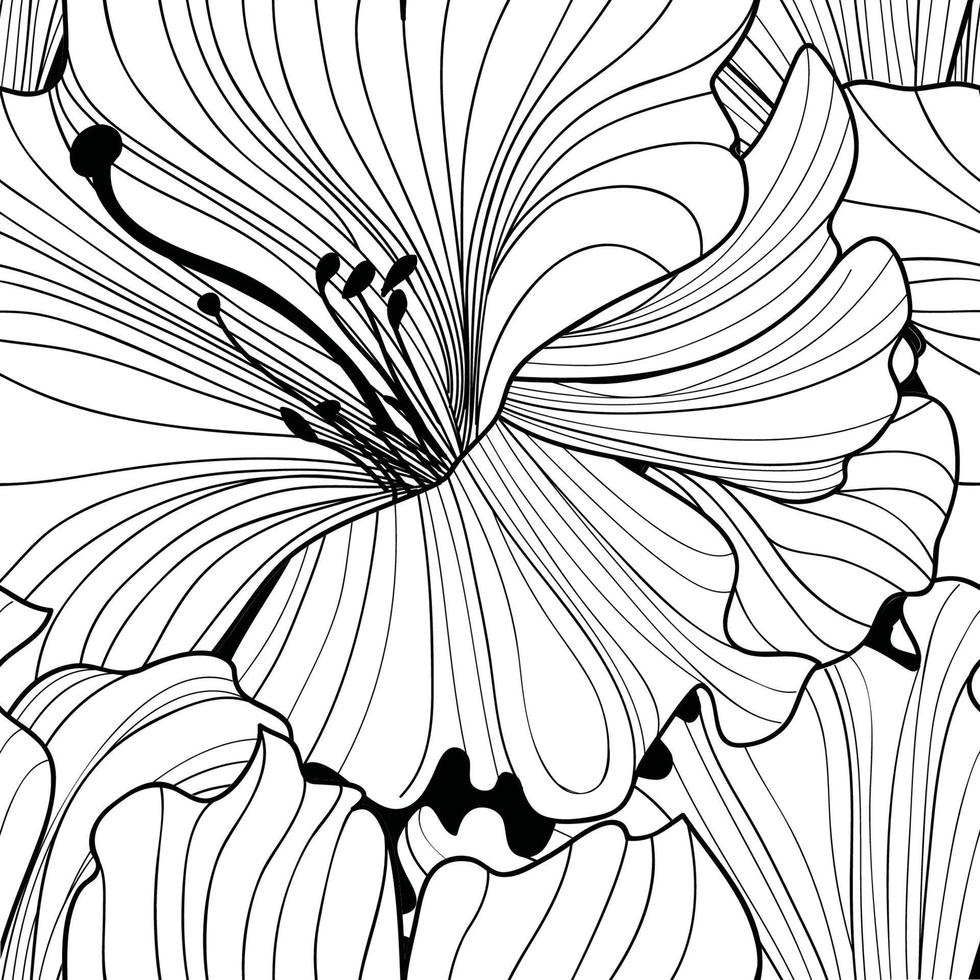 motif floral sans soudure. fond de fleur. texture transparente florale avec des fleurs. papier peint carrelé s'épanouir vecteur