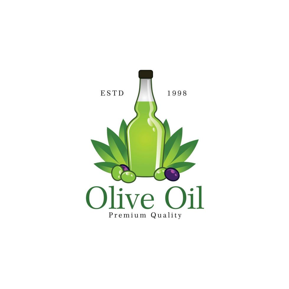 création de logo d'huile d'olive vecteur