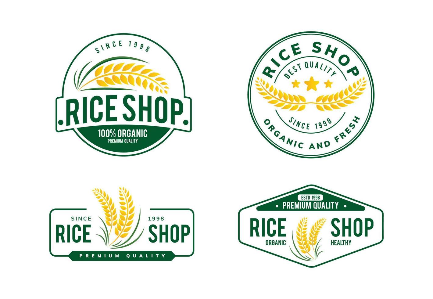 création de logo de riz vecteur