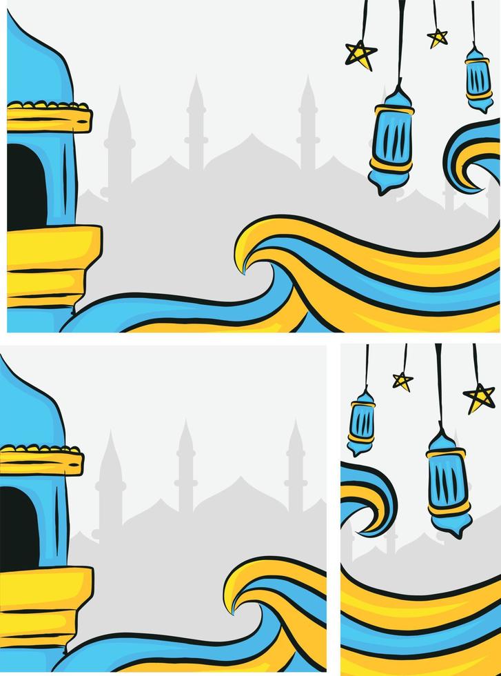 illustration vectorielle de fond de ramadan avec espace de copie vecteur
