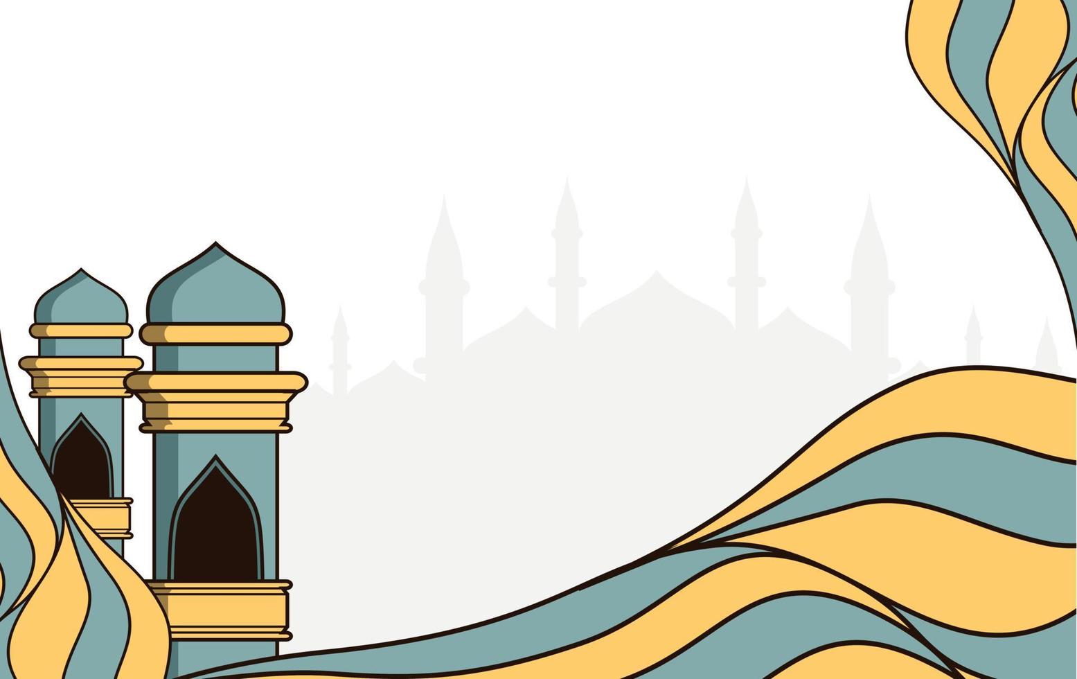 illustration vectorielle de fond de ramadan avec espace de copie vecteur