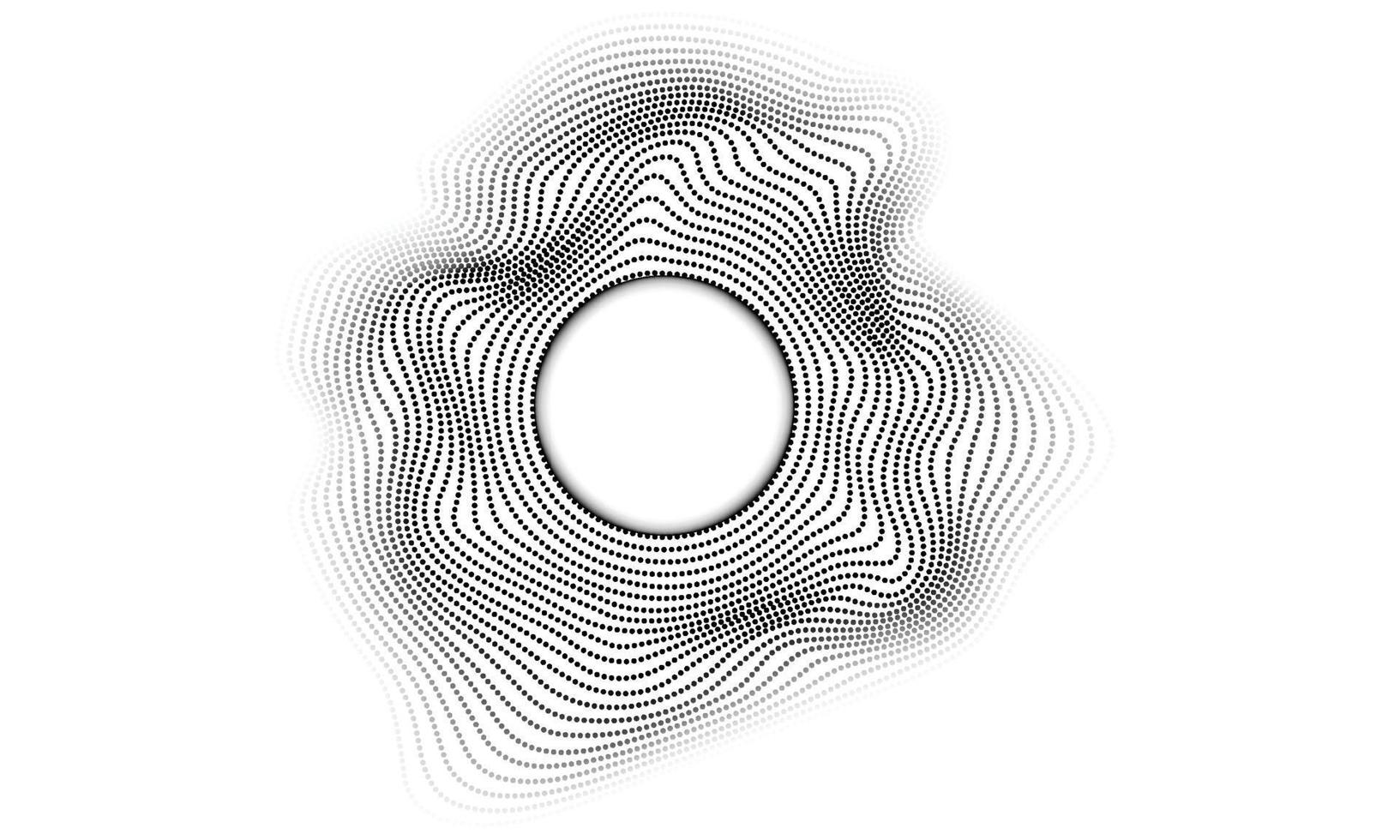 motif abstrait de demi-teintes en pointillé noir sur fond blanc. vecteur