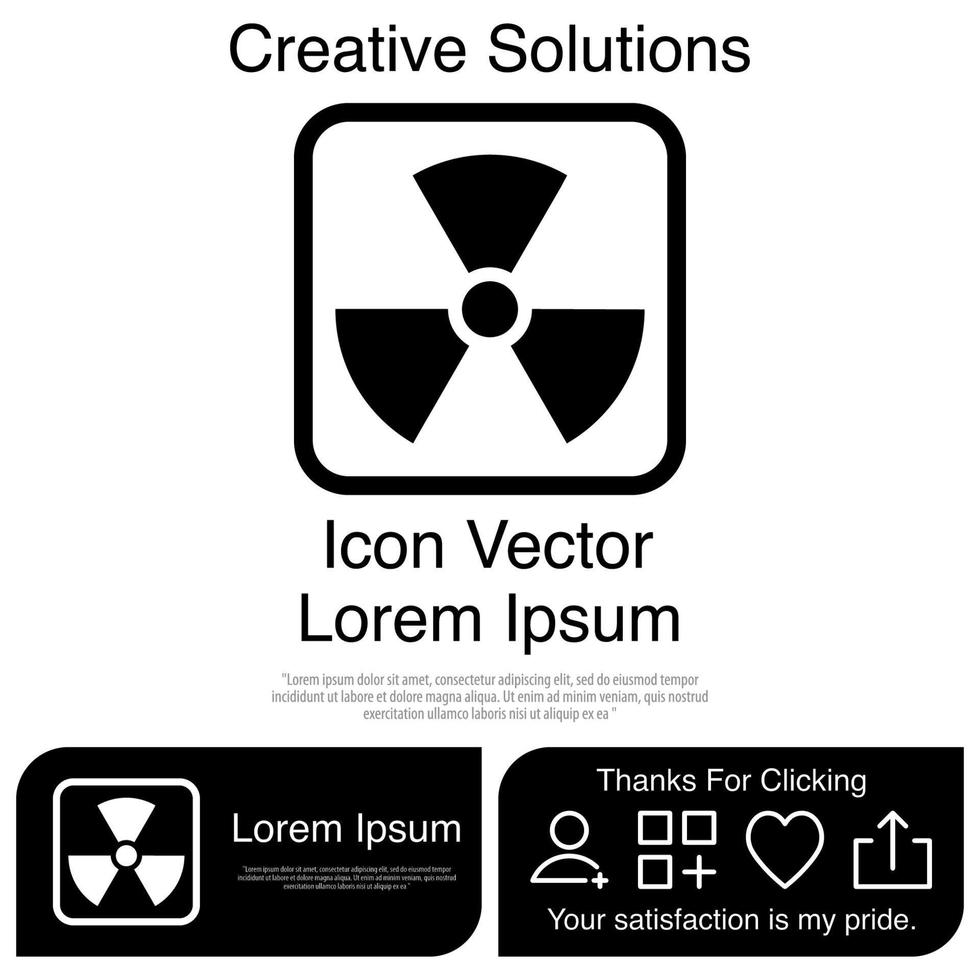 vecteur d'icône de rayonnement eps 10