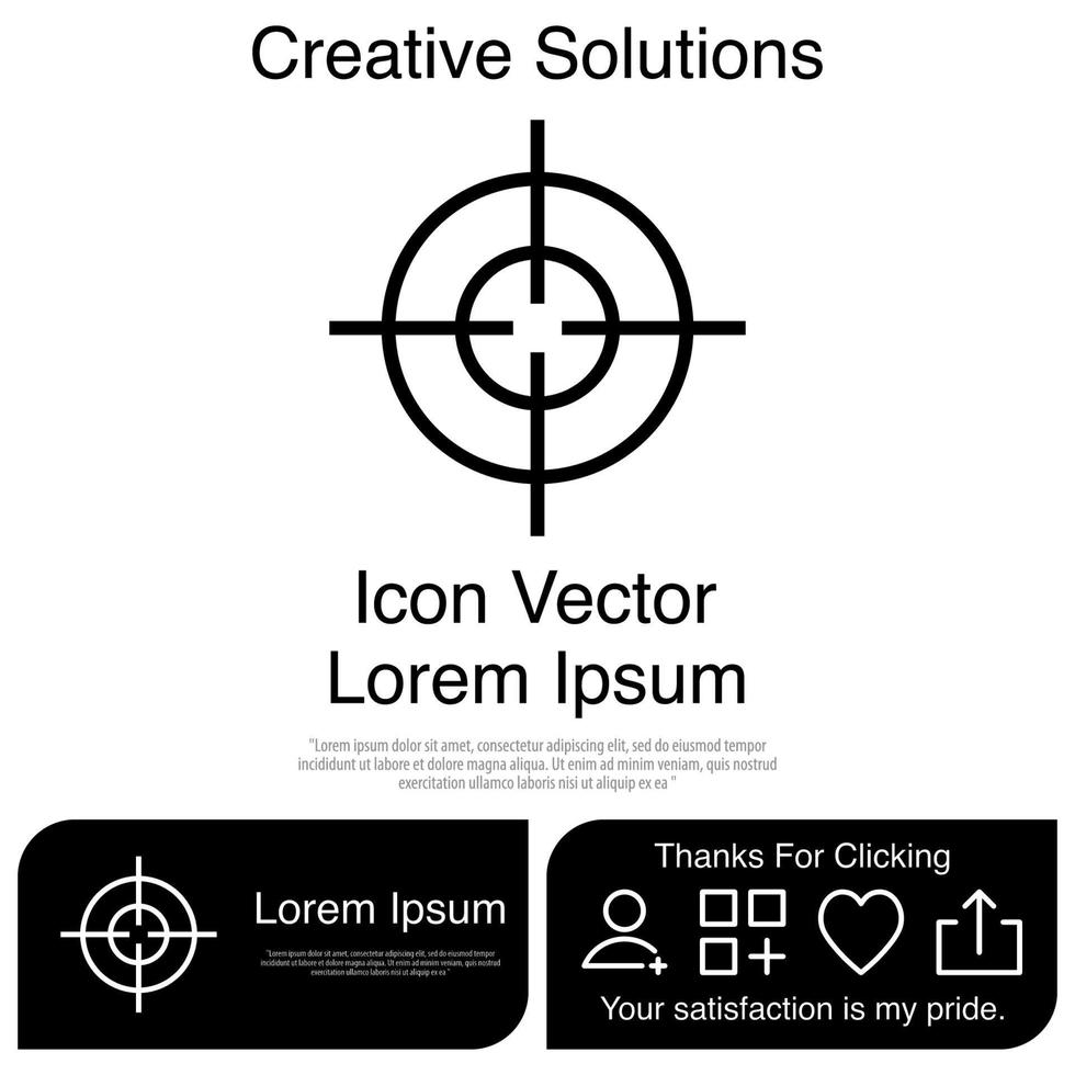 vecteur d'icône de portée cible eps 10
