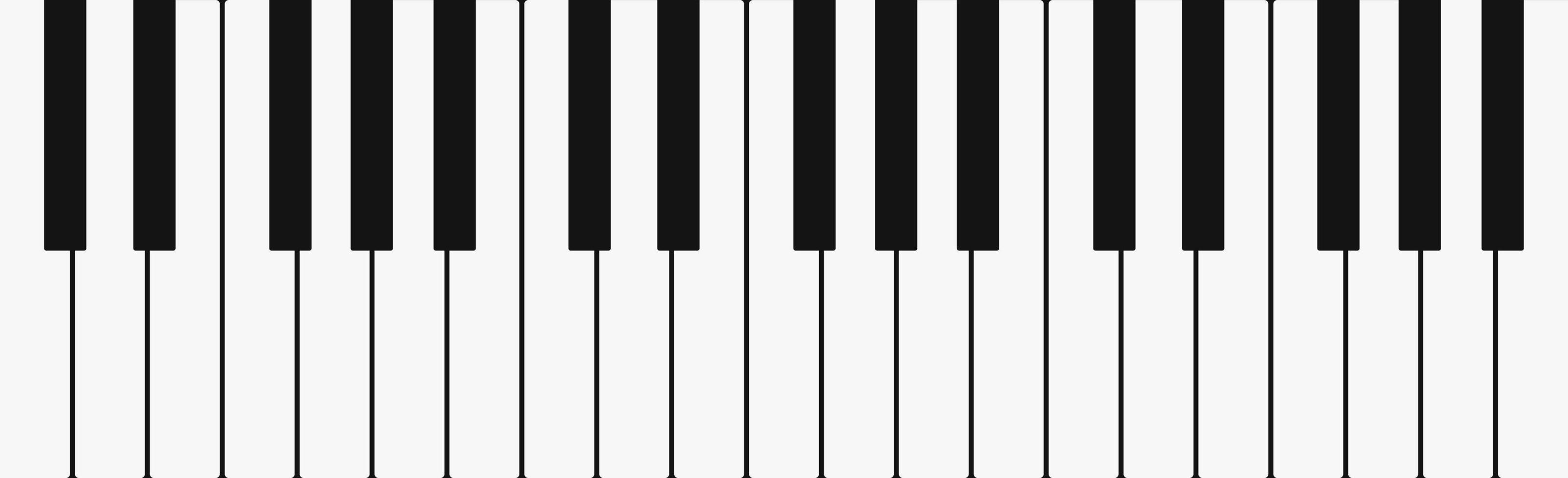fond réaliste touches de piano noir et blanc - vecteur