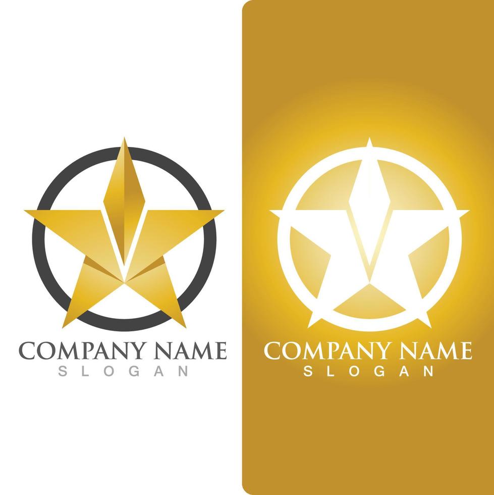 logo étoile et modèle d'icône de symbole vecteur