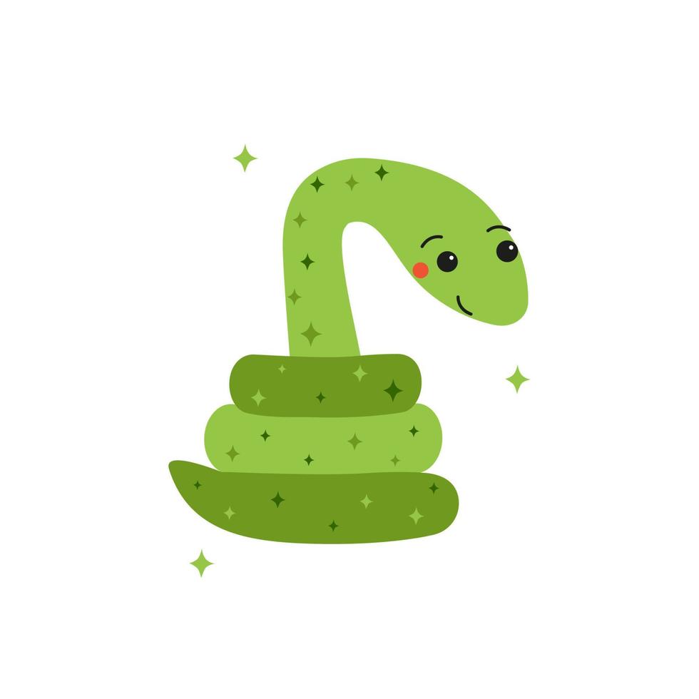 mignon bébé serpent. illustration vectorielle drôle vecteur