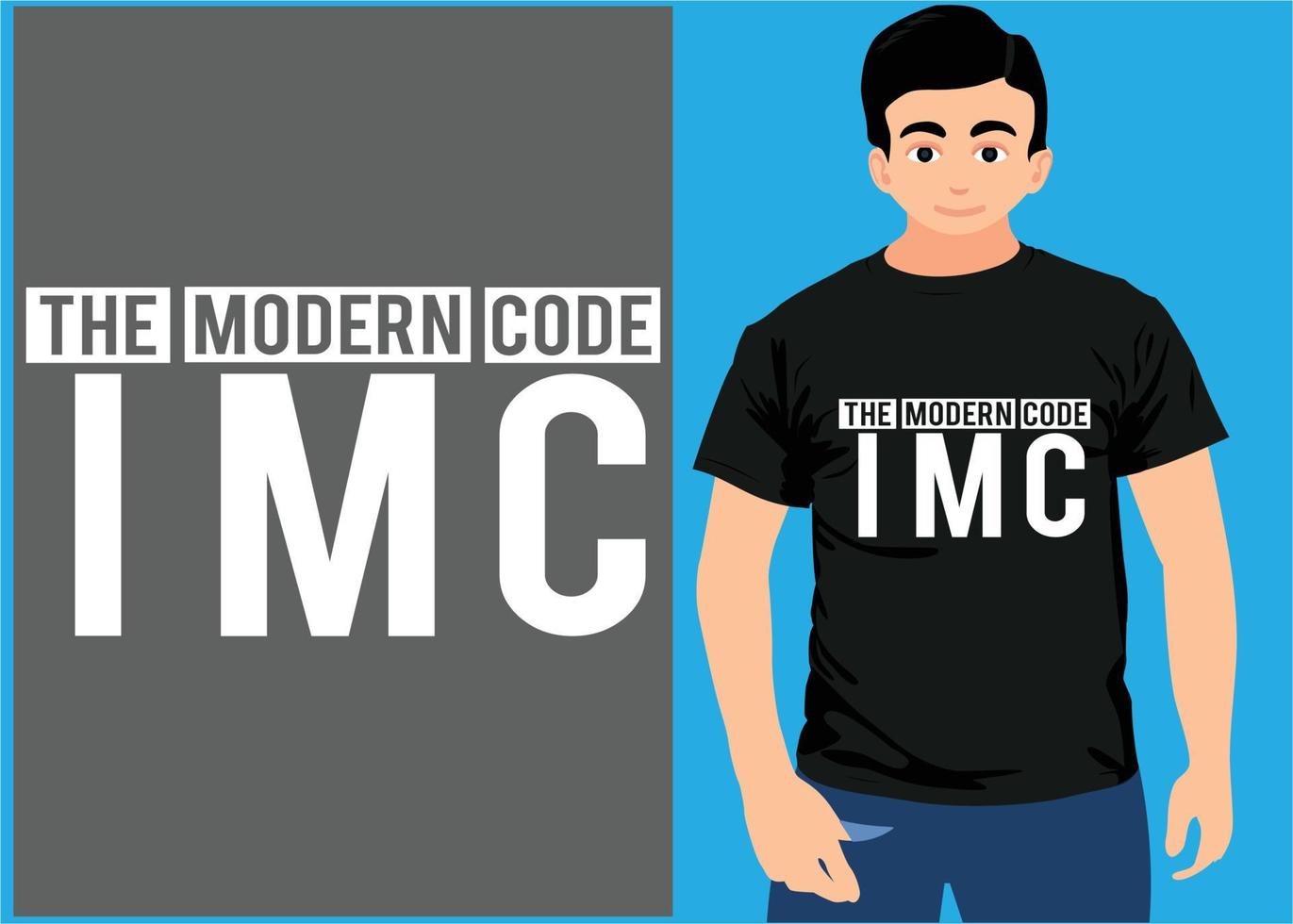 la conception de t-shirt de logo de code moderne. t-shirt à logo vecteur