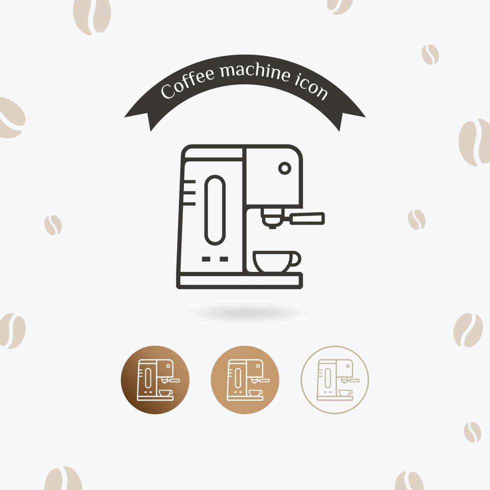 icône de machine à café vecteur