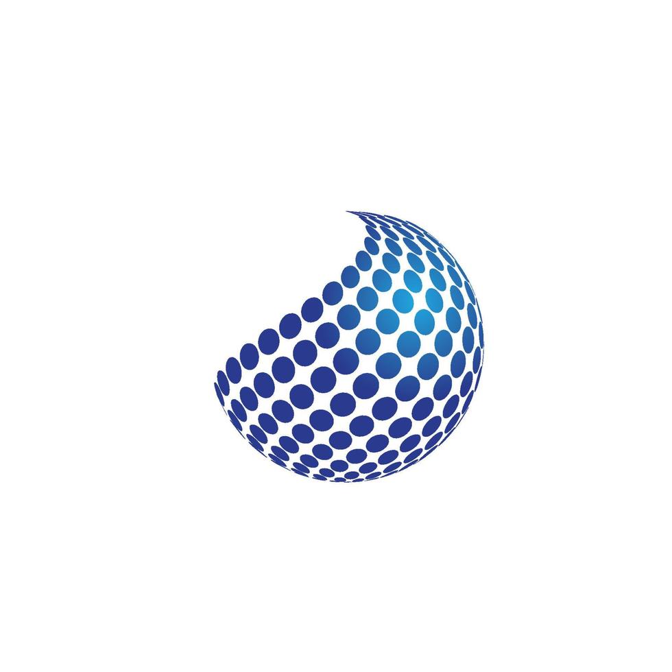 création de logo de globe numérique 3d. icône illustration vectorielle. ce logo convient aux technologies mondiales de l'entreprise et aux agences de médias et de publicité vecteur