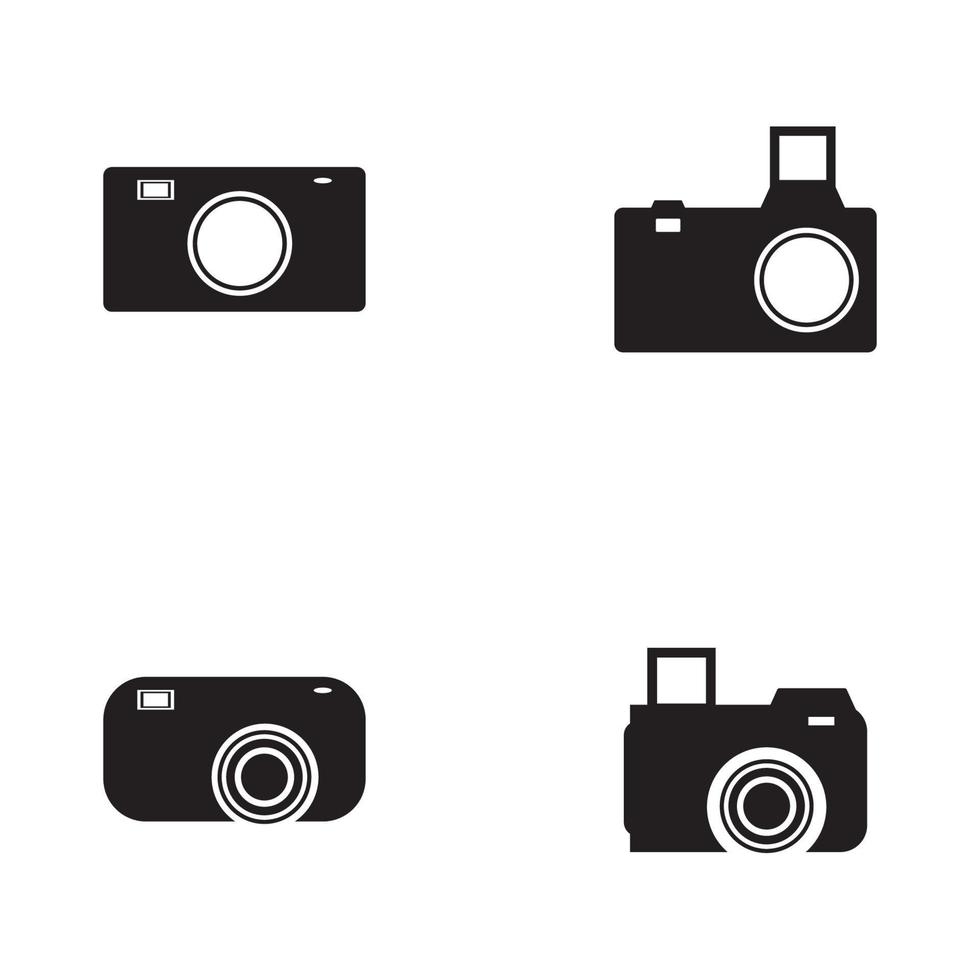 jeu d'icônes de caméra. jeu d'icônes de photographie. icône de caméra de sécurité. icône photo et vidéo. jeu d'icônes multimédia icônes vectorielles à ligne plate vecteur