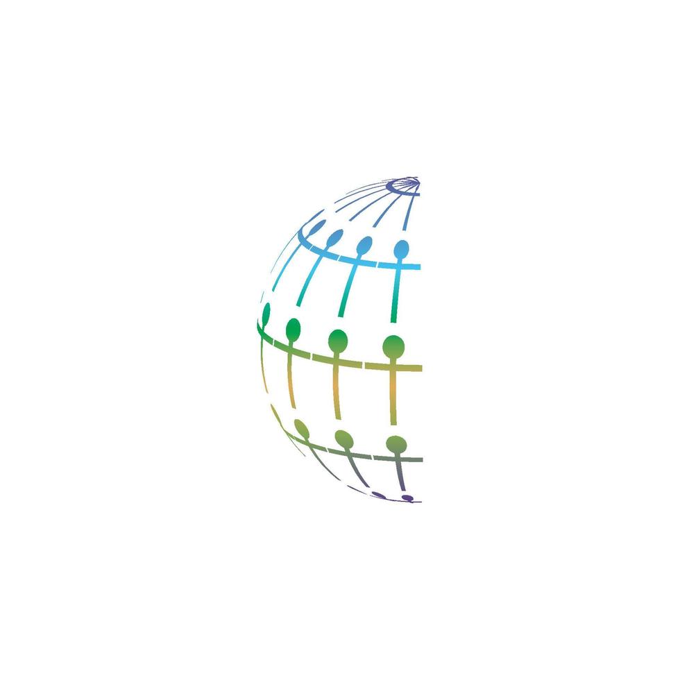 création de logo de globe numérique 3d. icône illustration vectorielle. ce logo convient aux technologies mondiales de l'entreprise et aux agences de médias et de publicité vecteur