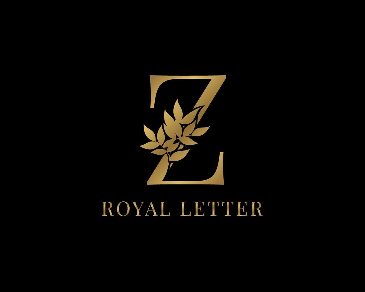 lettre royale dorée vintage décorative de luxe z vecteur