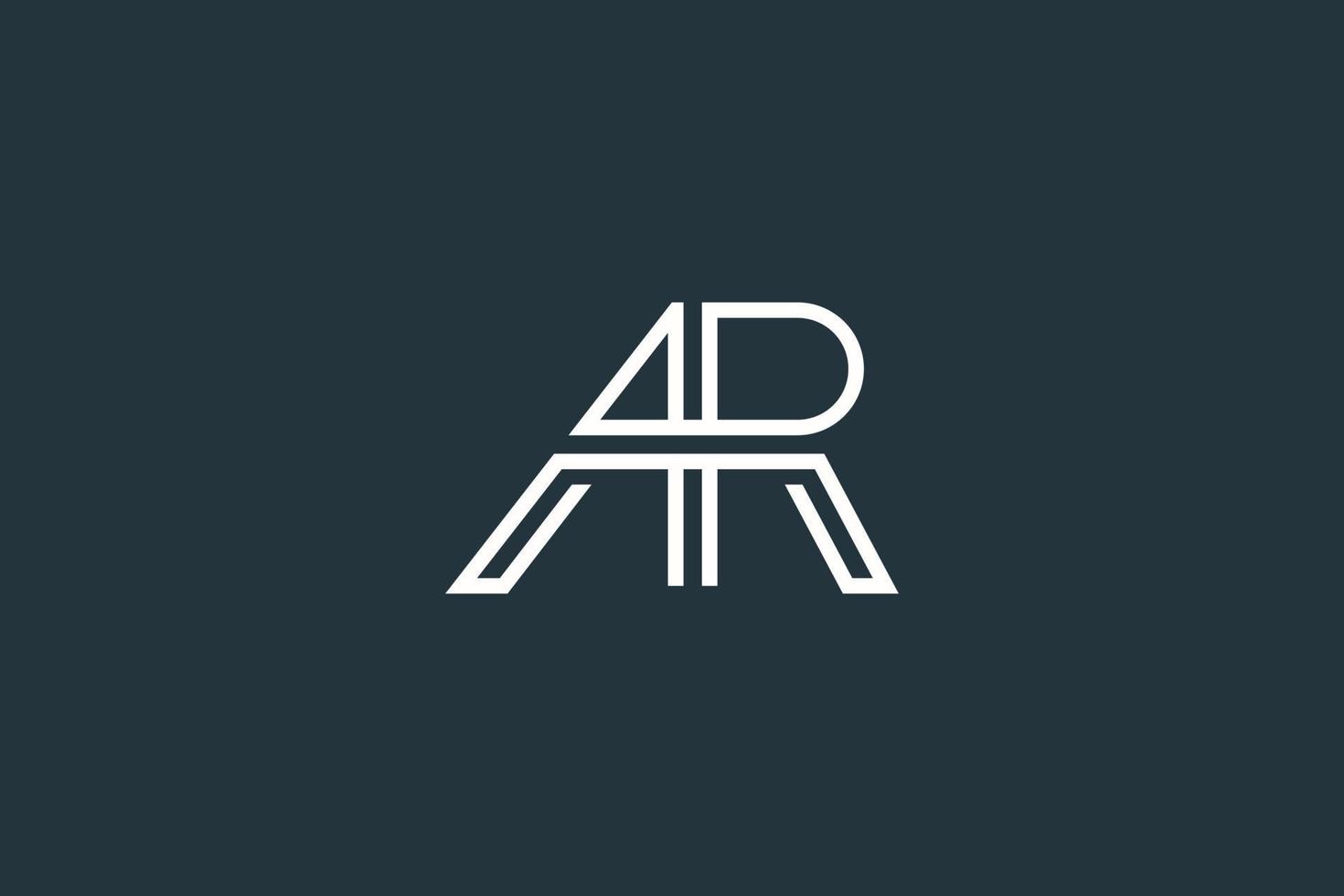 vecteur de conception de logo lettre initiale ar