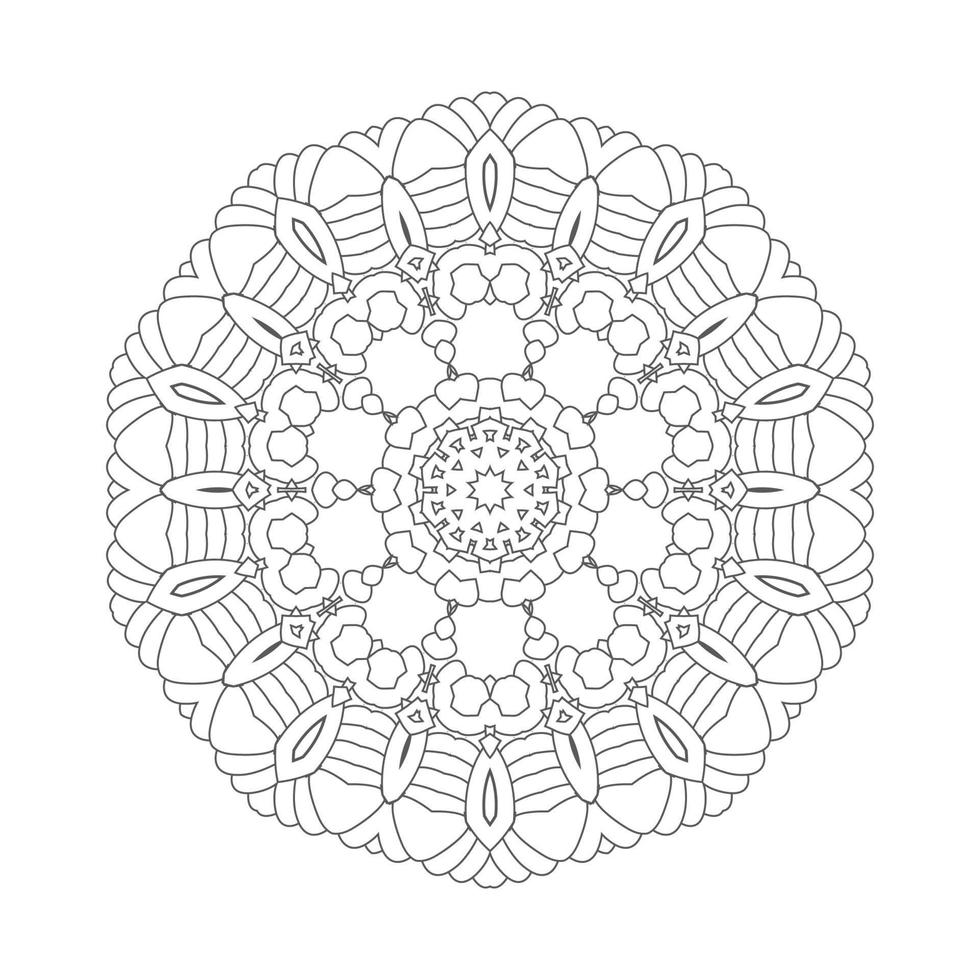 vecteur de mandala art ligne pour la conception